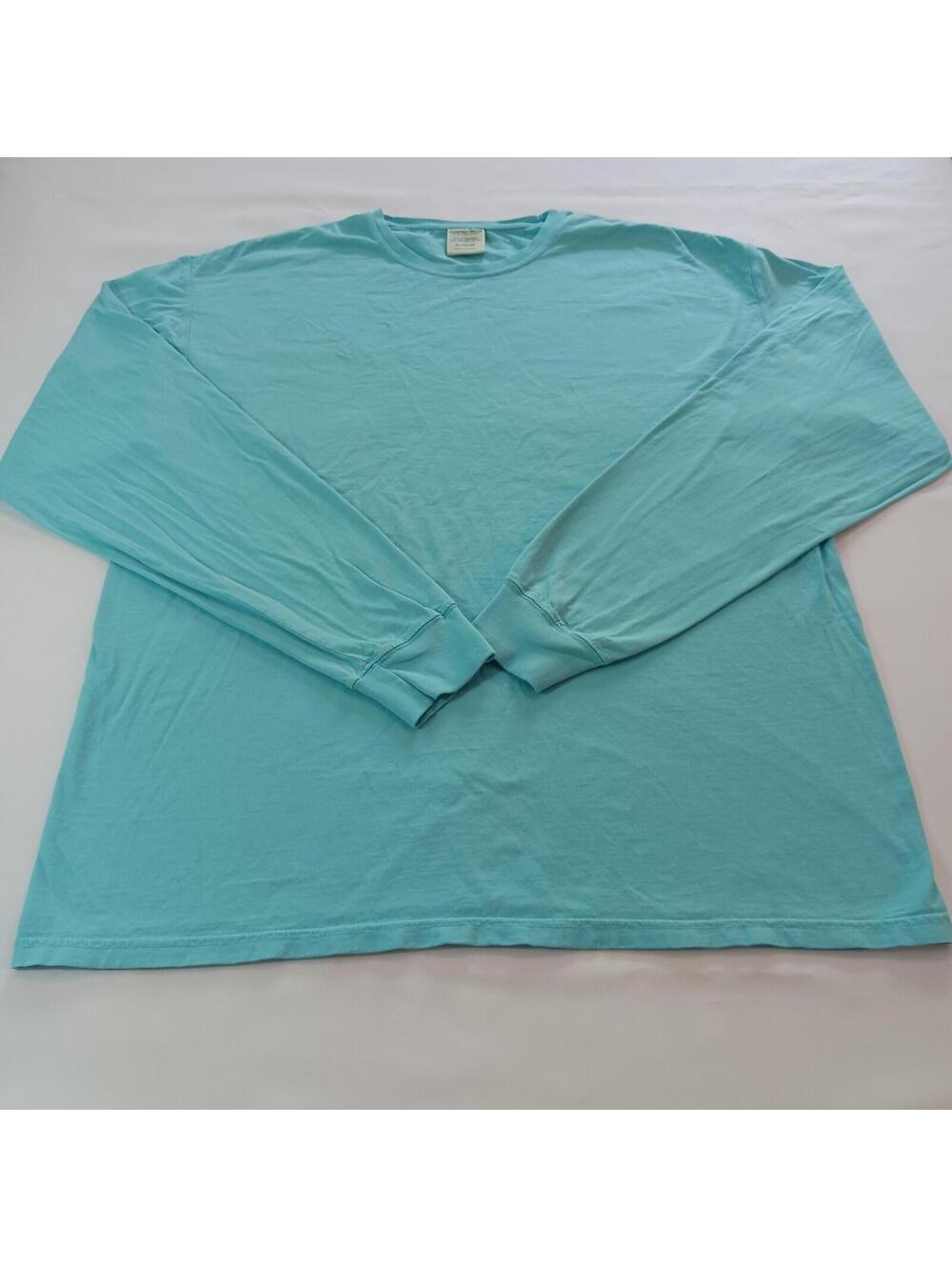 Comfort Wash Men's Mint Turquoise Ring Spun Cotton T-Shirt Short Sleeve XL